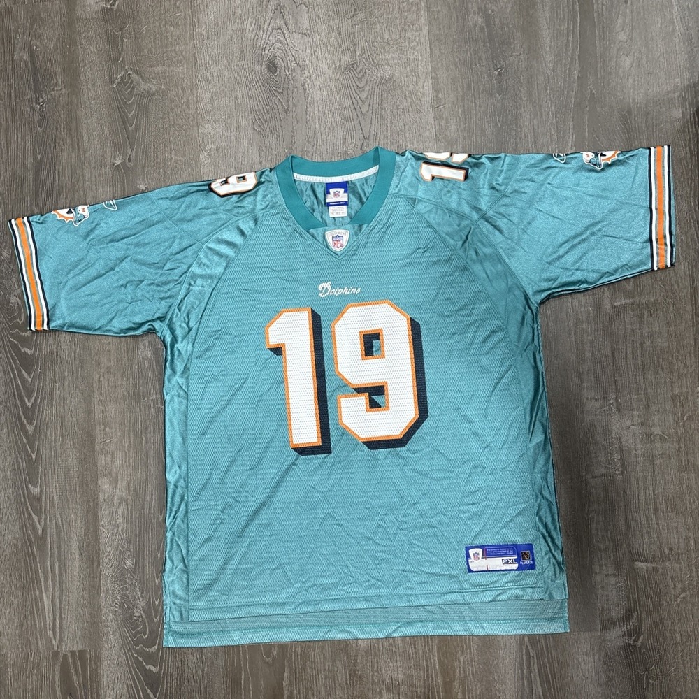 VTG Reebok NFL Equipment On Field Miami Dolphins Jersey XXL Brandon Marshall #19